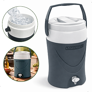 Botijão Termico Everest 8L Cinza - Soprano