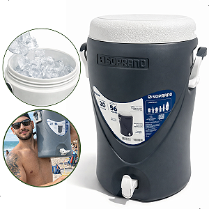 Botijao Termico Everest 20L Cinza Soprano