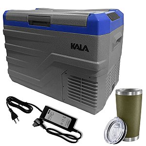 Kit Geladeira Portátil Kala 40l + Fonte + Copo 591ml