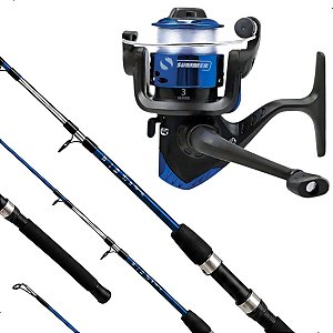 Kit Vara Kenzu 1m A 1,80m Summer + Molinete Sm200 C/ Linha Summer