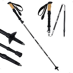 Bastão De Caminhada Premium NTK Trek Race Ajustável Dobrável