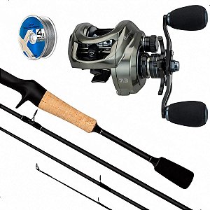 Kit Carretilha Saint Lancer G2 + Vara Voxxi 1,65m 8-20lbs + Linha