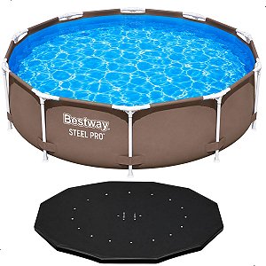 Piscina Estrutural Redonda Bestway Steel Pro 4678L Capa