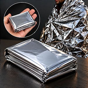 Cobertor Emergencial Manta Termica Aluminizada Isolante 130x210cm