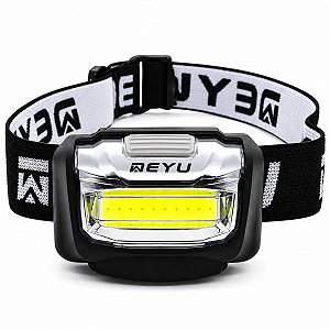 Lanterna de Cabeça Cob Led Luz Branca Pesca Trilha Camping