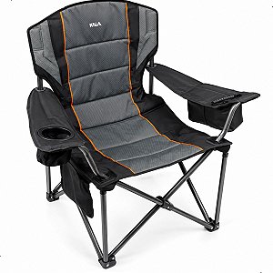Cadeira de Camping Dobravel Kala Nomade Preta Suporta 180kg