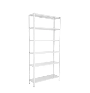 Estante de Aço Branca 30cm com 06 Prateleiras