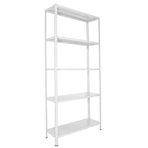 Estante de Aço Branca 30cm com 05 Prateleiras