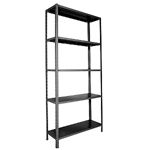 Estante de Aço Preta 198x92x30 com 05 Prateleiras