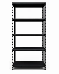 Estante De Aço 40x91x198 Com 5 Prateleiras 90kg Por Bandeja preta