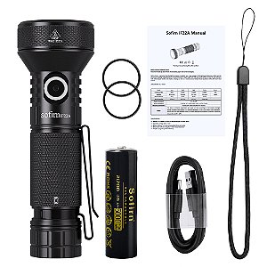Sofirn if22a 2100lm lanterna 21700 luz poderosa sft40 led 629m de longo alcance