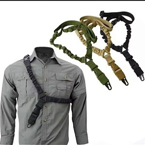 BANDOLEIRA TÁTICA MILITAR COM ENGATE RÁPIDO 1 PONTO ELÁSTICO