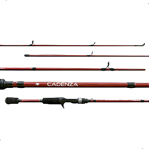Vara Para Carretilha Cadenza Carbono C561 6-12Lbs 1,68m Vermelha Albatroz