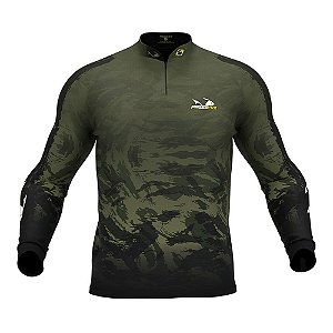 Camisa de Pesca Com Proteção UV Camuflado 05 Presa Viva