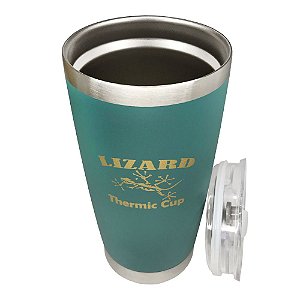 Copo Térmico Com Tampa 500ml Verde 03 Lizard