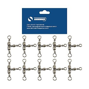 Girador Triplo 10X12 Black Nickel Cartela 10pçs Summer