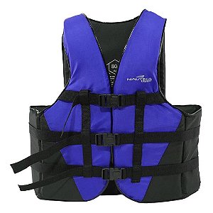 Colete Salva-Vidas Coast 60kg Azul e Preto Nautika - NTK