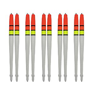 Bóia Pena Palito de Madeira T 15cm 10pçs