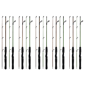 Kit 10pçs Vara De Pesca Para Molinete 1,20m 5-10kg Tupi Xingu