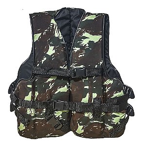 Colete Auxiliar Flutuação Salva-Vidas Camuflado 100kg Summer