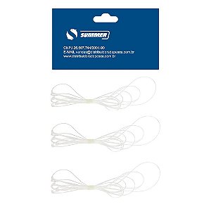 Chicote Pesca Praia Nylon 3 Anzois P3 40-50 Cart 3pçs Summer
