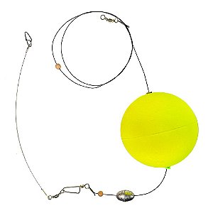 Boia Pesca Dourado Mar 90mm Com Empate Snap Girador Summer