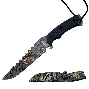 Faca Esportiva 3D Caça e Pesca Com Bainha XV3407 Xingu