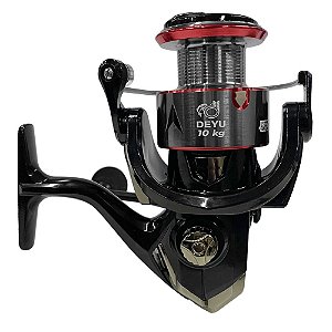 Molinete Carretel Aluminio Harpoon LX6000 3Rol Deyu Vermelho
