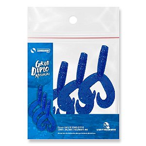 Isca Soft Artificial Matadeira Grub Duplo Cor:02 Cart.3pçs
