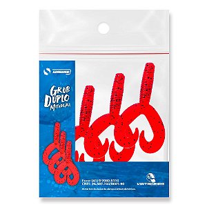 Isca Soft Artificial Matadeira Grub Duplo Cor:04 Cart.3pçs