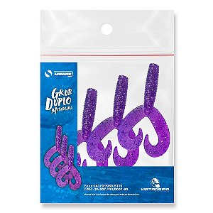 Isca Soft Artificial Matadeira Grub Duplo Cor:05 Cart.3pçs