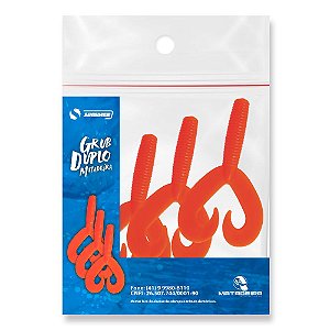 Isca Soft Artificial Matadeira Grub Duplo Cor:06 Cart.3pçs