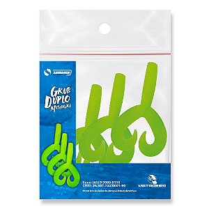 Isca Soft Artificial Matadeira Grub Duplo Cor:07 Cart.3pçs