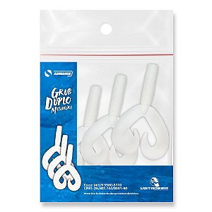 Isca Soft Artificial Matadeira Grub Duplo Cor:08 Cart.3pçs