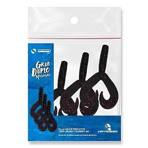 Isca Soft Artificial Matadeira Grub Duplo Cor:09 Cart.3pçs