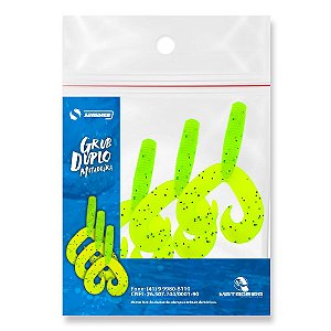 Isca Soft Artificial Matadeira Grub Duplo Cor:10 Cart.3pçs