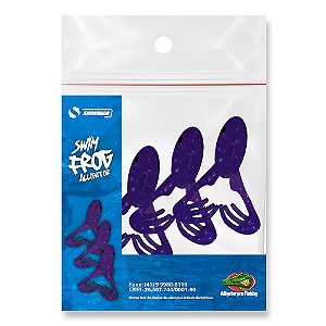 Isca Artificial Soft Swin Frog - Roxo Cart.3pçs