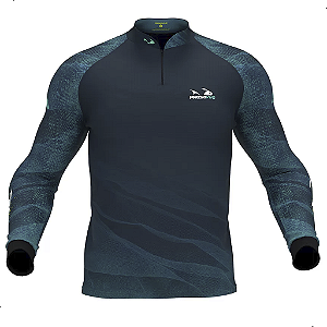 Camisa de Pesca Com Proteção UV Tucunare Azul 04 Presa Viva