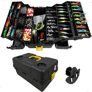 Maleta De Pesca 6 Bandejas Articuladas Grande Preta HI
