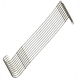 Anzol 4330 Encastoado Cabo Aço Flexivel Com Girador - Cart. 10pçs Summer