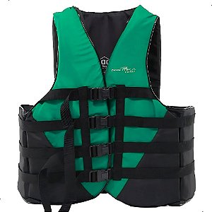 Colete Salva-vidas Coast 100kg Verde E Preto Nautika - Ntk