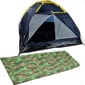Kit Acampamento Trilha Barraca Kala San Valentim 2 Pessoas + Colchonete Leve Solteiro