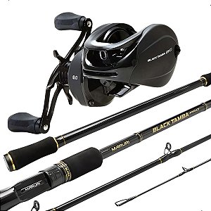 Kit Carretilha Black Tamba BG + Vara Black Tamba Pro 30-60lb 2,40m Maruri