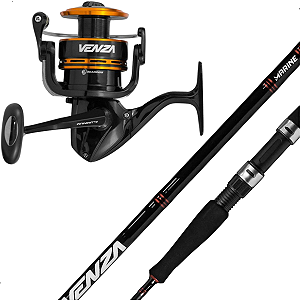Kit Molinete Venza 3000 6Rol. Marine + Vara Venza 1,70m 10-20lbs