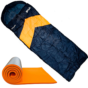 Kit Acampamento Saco Dormir Canyon Kala 5°C a 12°C + Isolante Térmico Kala