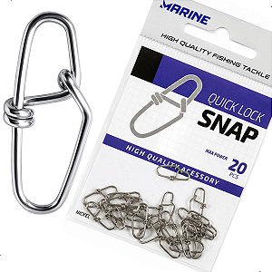 Snap Quick Lock Nickel Cartela 20pçs Marine