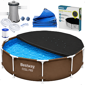 Kit Piscina Completa Bestway Prestige Red 4678L Com Filtro 110V Ou 220V