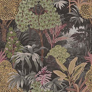 Papel de Parede Botany House - Folhas e Flores - 15503 - Vinílico