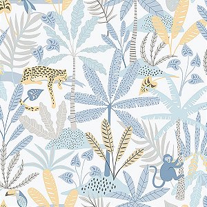 Papel de Parede Enzo - Folhas e Flores - 286-2 - Vinílico