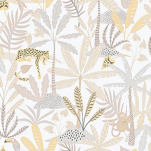 Papel de Parede Enzo - Folhas e Flores - 286-3 - Vinílico